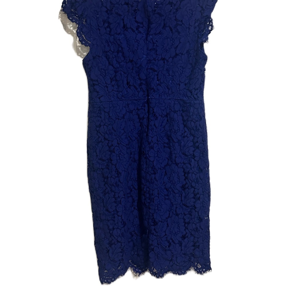 Merokeety Royal Blue Lace Floral Lined Formal Dress Size Large - Picture 4 of 7